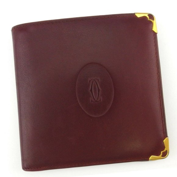 Cartier Handbags - Cartier wallets mast line Bordeaux leather Authentic used